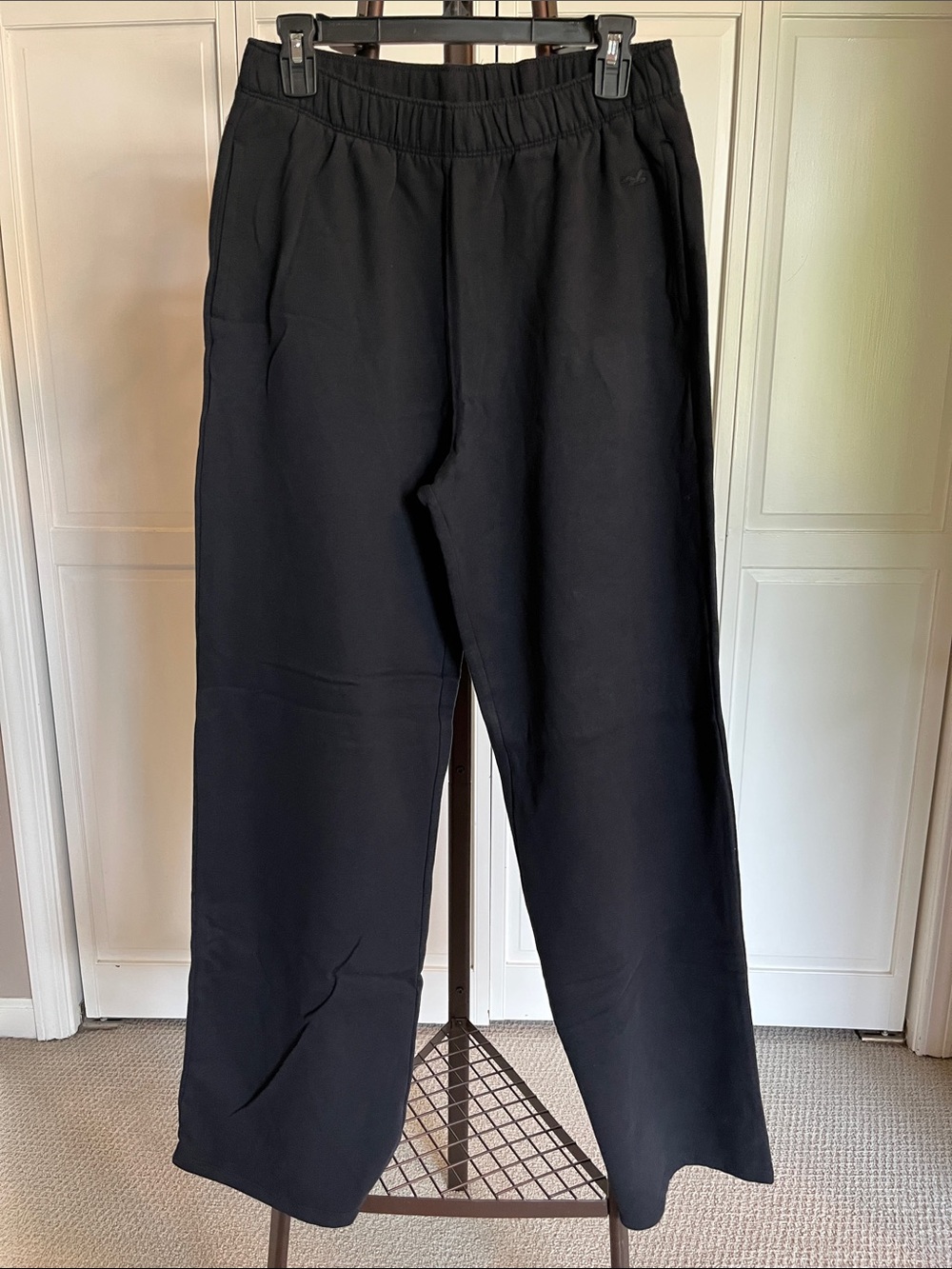 Hollister Unisex Black Elastic-Waist Casual Pants